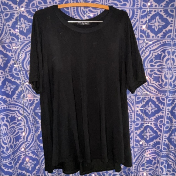 Kim & Cami Tops Nwot Kim And Cami Womans Plus Size Black Tunic With